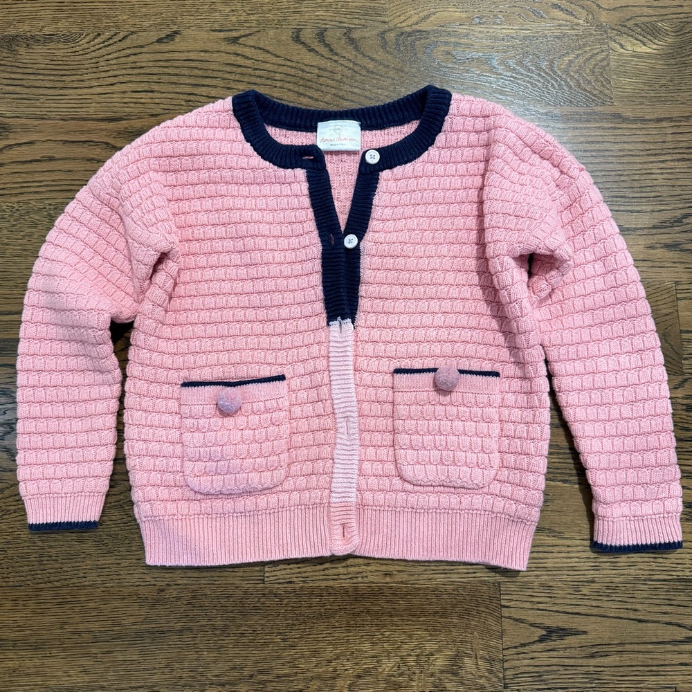 Hanna Andersson Pink and Blue Knit Sweater